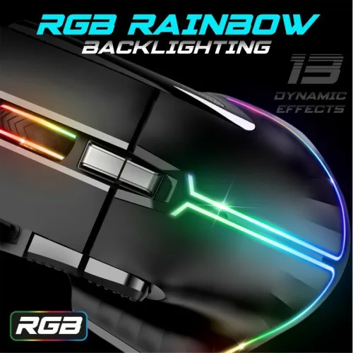 Souris USB Gamer Capteur optique 12800 dpi - 8 boutons programmables RGB PRO-M5 Spirit Of Gamer