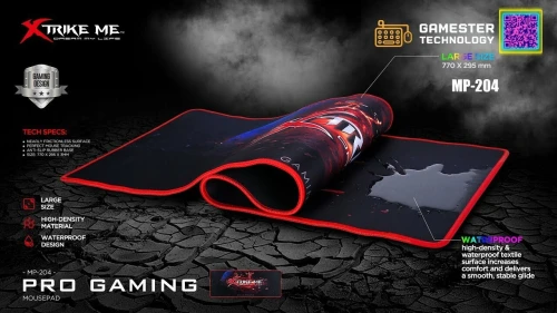 Tapis de Souris Professionnel Gaming Haute Précision Antidérapant MP-204 XTRIKE ME