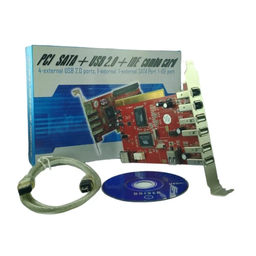 CARTE PCI USB 5 PORTS + FIREWIRE 3 PORTS
