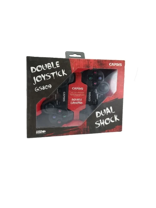 Pack de 2 Manettes USB de jeux pour PC DUALSHOC GS309 CAPSYS