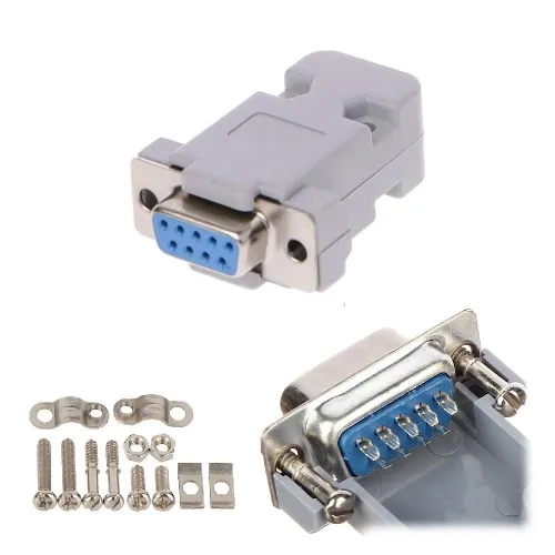 Fiche Connecteur DB9 RS232 9 Broches D-Sub Femelle à Souder Désigné pour le montage sur Câble