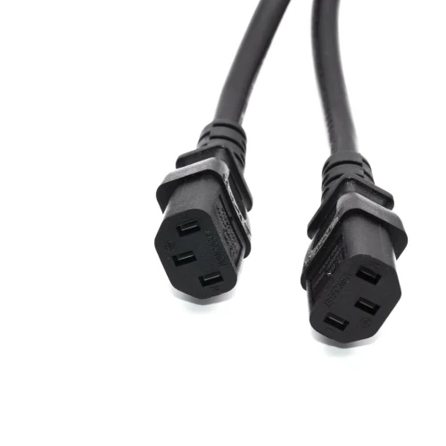 Câble d'Alimentation pour PC 3m Ø 3x0.75mm2 avec Double Connecteurs C13