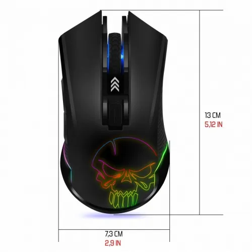 Souris Optique Gaming ELITE-M20 Sans Fil 2.4GHz RGB 4800 DPI Programmables S-EM20RF Spirit Of Gamer