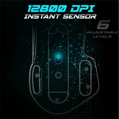 Souris USB Gamer Capteur optique 12800 dpi - 8 boutons programmables RGB PRO-M5 Spirit Of Gamer