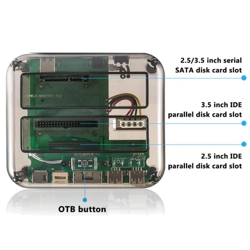 Station d'Accueil Double Disques Durs HDD & SSD SATA & IDE 2,5" et 3,5" sur Port USB 3.0 S8