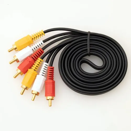Câble Audio Vidéo 3 RCA Mâle à Mâle Cordon Mince de 3 m 