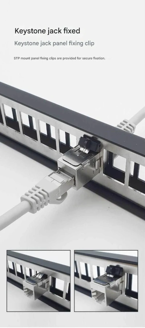 Coupleur RJ45 Cat 6A STP Femelle-Femelle 8P8C - Keystone - Compatible Cat6/Cat5e