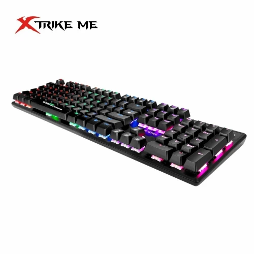 Clavier Gaming Mécanique Multimédia Anti-Ghosting Rétro-Éclairage RGB USB QWERTY GK-980 Xtrike Me