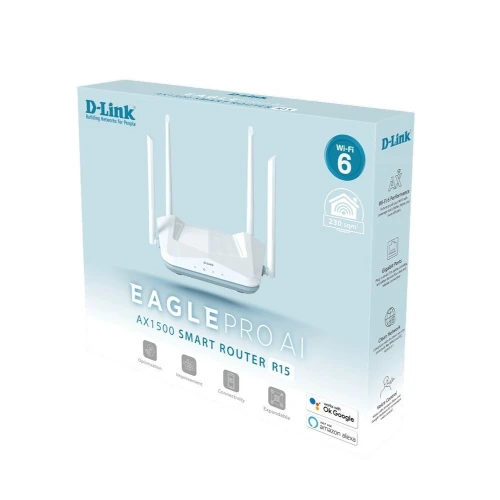 Routeur Intelligent Eagle PRO AI Wi-Fi 6 AX1500 avec 4 Antennes R15 D-Link