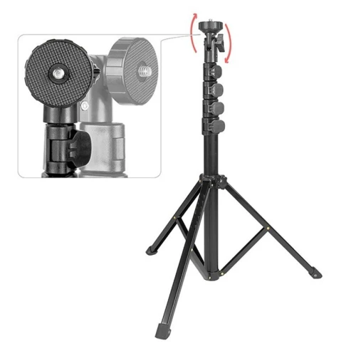 Trépied &Perche à Selfie Extensible pour Caméra,projecteur LED,Facile à Transporter,Rotation YS-818