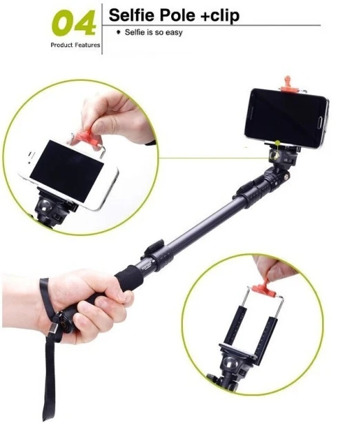 Perche à Selfie Monopode en Aluminium - pour Camera Smartphone - de 30 à 88 cm YT-088 YunTeng