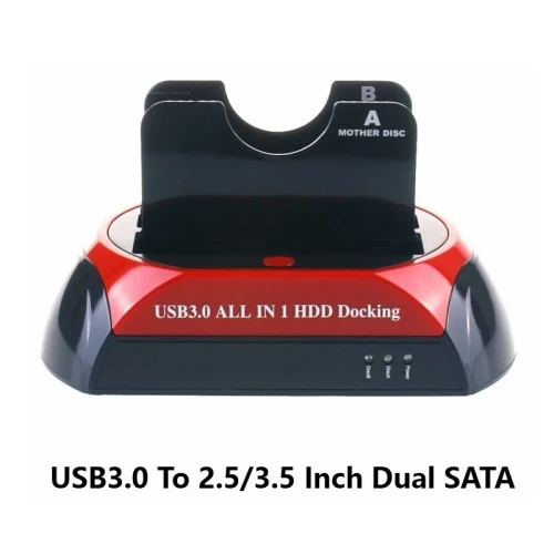 Station d'Accueil Double Disques Durs SATA 2,5" et 3,5" Port USB 3.0 Modèle: 576U3