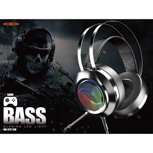 Casque Gaming 3D avec Microphone pour PC USB  JACK 3.5 MX-EP21 GM MOXOM