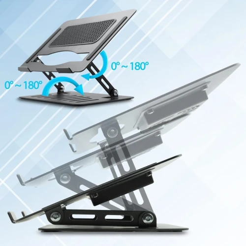 Refroidisseur & Support Laptop & Tablette en Alliage d'Aluminium avec Double Ventilateur YL-902