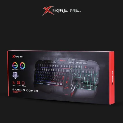 Pack 2 en 1 : Clavier Gaming Multimédia & Souris Gaming USB Filaire MK-880KIT XTRIKE ME