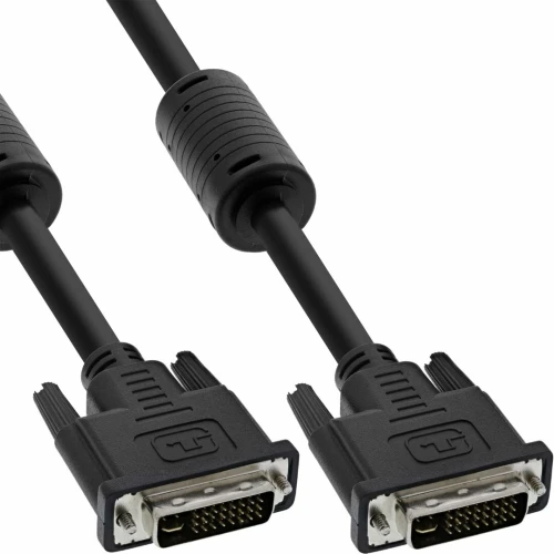 Câble DVI-D Dual Link Male 24 +1 vers DVI-D Dual Link Male 24 +1 avec Double Ferrites 1.8 m