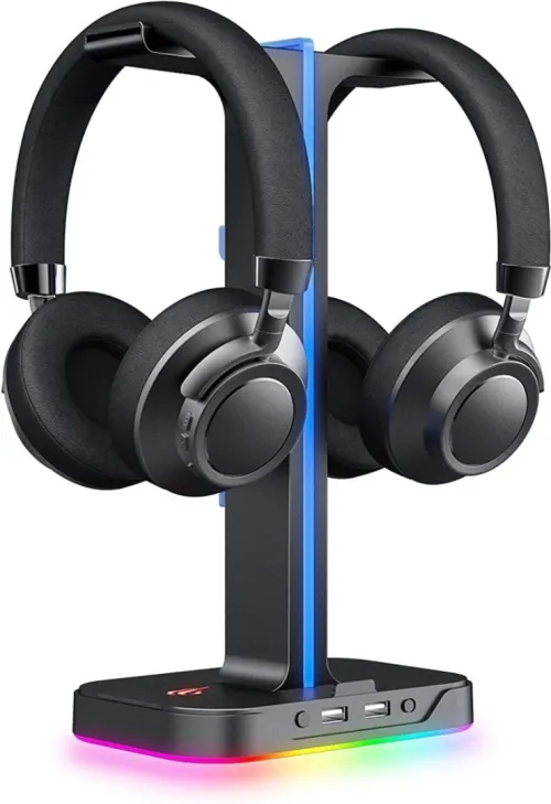 Support Casque Double RGB Avec 2 ports USB GameNote TH650 HAVIT