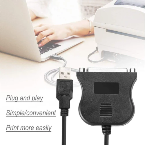 Câble Adaptateur USB vers 1 Port Parallèle DB25 0.9m