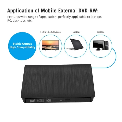 Graveur & Lecteur DVD Externe DVD-RW USB 3.0