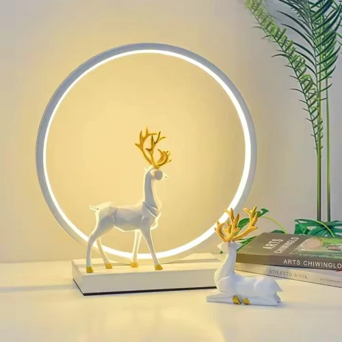 Lampe Veilleuse pour Chevet & Bureau Décorative avec Télécommande Forme Round 30 cm