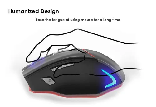 Souris Gaming Sans Fil 2.4 GHz 7 Boutons jusqu'à 3200 DPI F-18 ZELOTES  