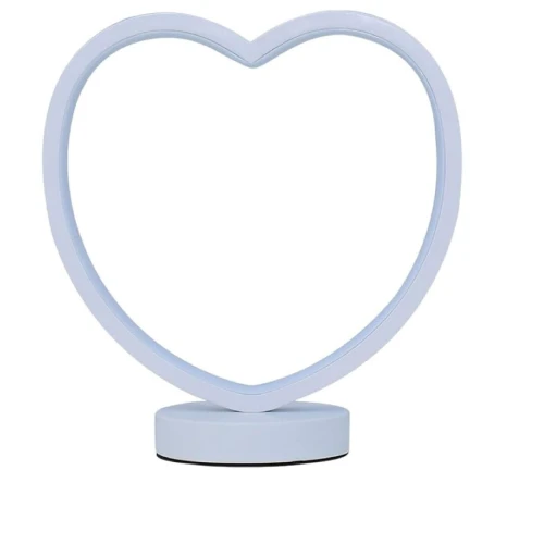 Lampe Veilleuse Pour Chevet & Bureau Décorative Avec Télécommande Forme Cœur ,2 mode de Lumières