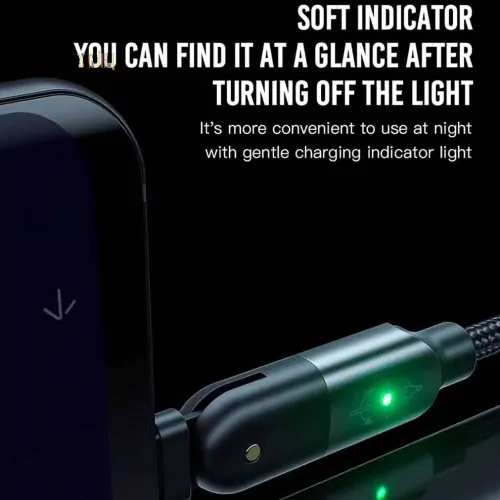 Câble de Charge Micro USB V8 à tête rotative à 180deg Universel 2,4A 1.2m XO-NB176 