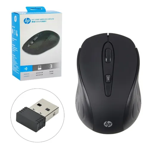 Souris Optique Sans Fil HP S3000 : Confort, Précision et Autonomie Exceptionnelle