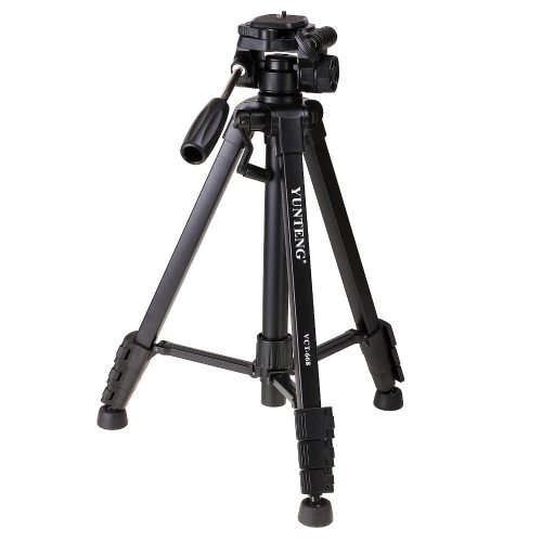 Trépied Pro pour Appareil Photo avec Tête d'Amortissement Fluide Tridimensionnelle 360 Degrés VCT-668 Yunteng