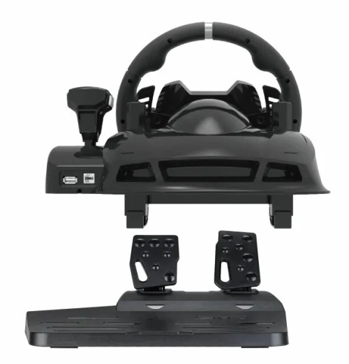Volant de Course Gaming à 270 Degrés avec Pédales et Double Palettes Multiplateformes AP7