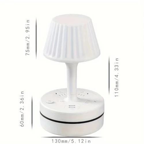 Lampe Veilleuse pour Chevet & Bureau avec Prises Secteur et Ports USB, Câble Secteur à 3.8m