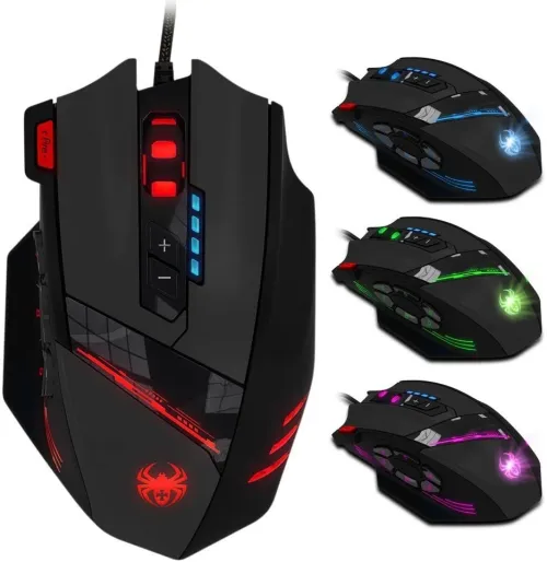 Souris Gaming Professional USB Sans Fil 4000 DPI Réglable 12 Boutons C-12 ZELOTES