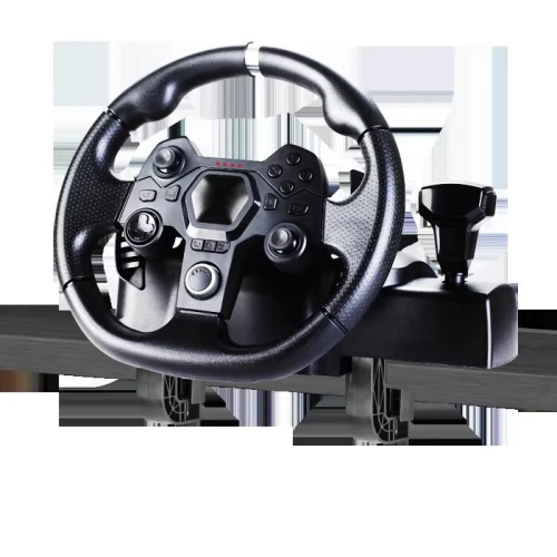 Volant de Course Gaming à 270 Degrés avec Pédales et Double Palettes Multiplateformes AP7