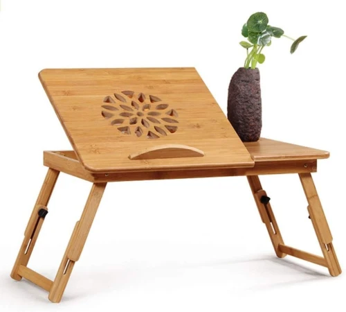 Table & Refroidisseur avec Deux Ventilateurs en Bois pour Laptop Pliable & Réglable BM92 BAMBOO