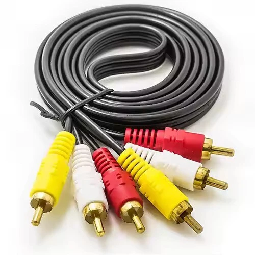 Câble Audio Vidéo 3 RCA Mâle à Mâle Cordon Mince de 3 m 