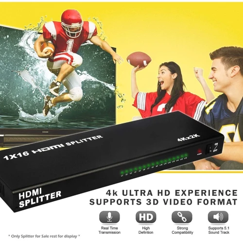 Splitter Répartiteur HDMI 1 Entrée 16 Sorties 1080P & 3D Version 1.4