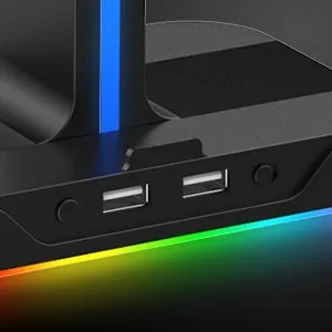Support Casque Double RGB Avec 2 ports USB GameNote TH650 HAVIT