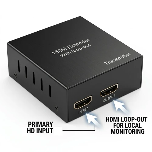 Extender & Rallonge HDMI HD 150 m sur Câble Ethernet Cat5e/6 with loop out