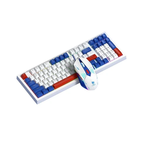 Pack Gaming 2 en 1 - Clavier 98 Touches + Souris Haute Précision 6 Boutons 3600 DPI TF610 T-Wolf