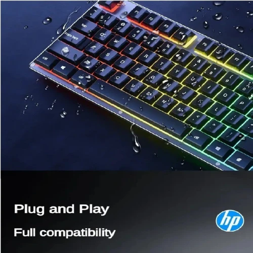Combo clavier et souris de jeu USB filaire HP KM300F