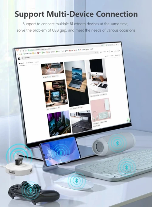 Adaptateur USB Bluetooth pour Laptop & Pc de bureau V5.1