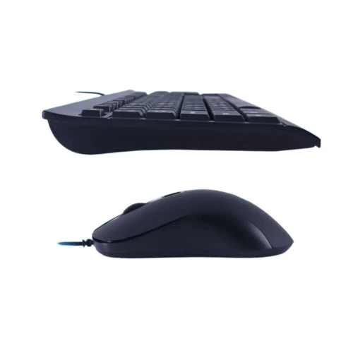 Combo clavier et souris de jeu filaires USB HP KM100 pour ordinateurs de bureau et portables - Noir