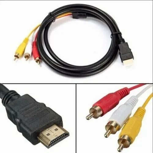 Câble Adaptateur Audio/Vidéo Composante HDMI Mâle vers 3 RCA 1080p pour HDTV - 1,5 m