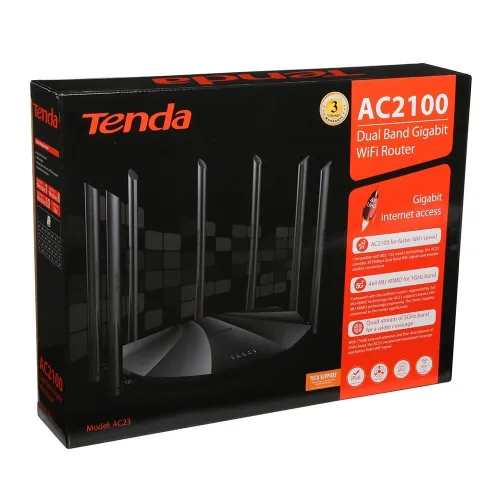 Routeur sans fil Dual Band Wi-Fi AC2100 (AC1733 + N300 Mbps) MU-MIMO AC23 Tenda