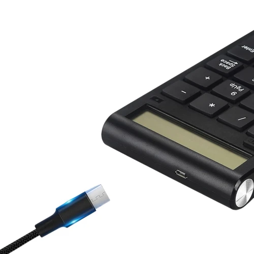 Mini Clavier Numérique USB avec Afficheur de 20 Touches avec Fonction de Calculatrice