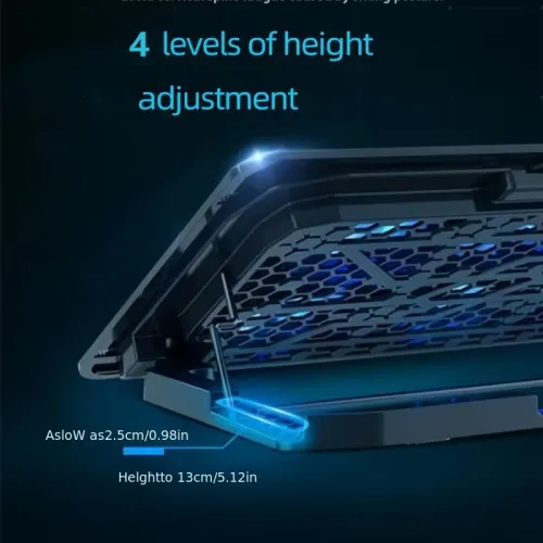 Refroidisseur avec 6 Ventilateurs 5 Positions Pour Laptop Jusqu'À 17" RGB NCP-216 MIKUSO