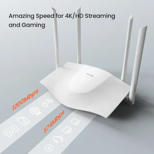 Routeur WiFi 6 Gigabit Dual-Band 4 Antennes AX3000 TX9 TENDA