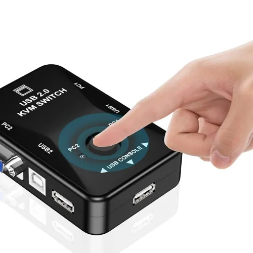 Switch (Commutateur) VGA KVM USB 2 Ports Jusqu'à 1920 x 1440 Compatible Windows & Mac