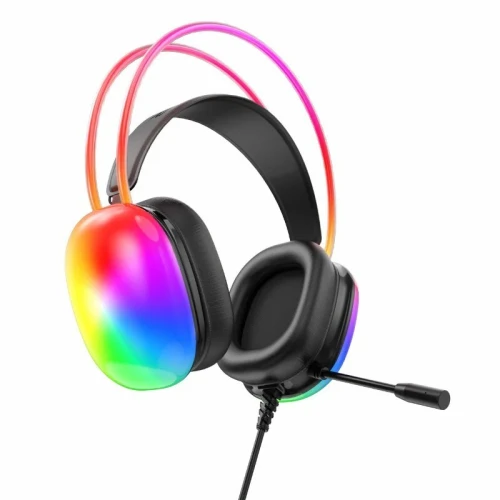 Casque Gaming Professionnel Jack 3.5 mm 7.1 Microphone Flexible Antibruit Rétroéclairage RGB H-600