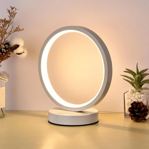 Lampe Veilleuse Pour Chevet & Bureau Décorative Avec Télécommande Forme Round 19 Cm 2 mode Lumières